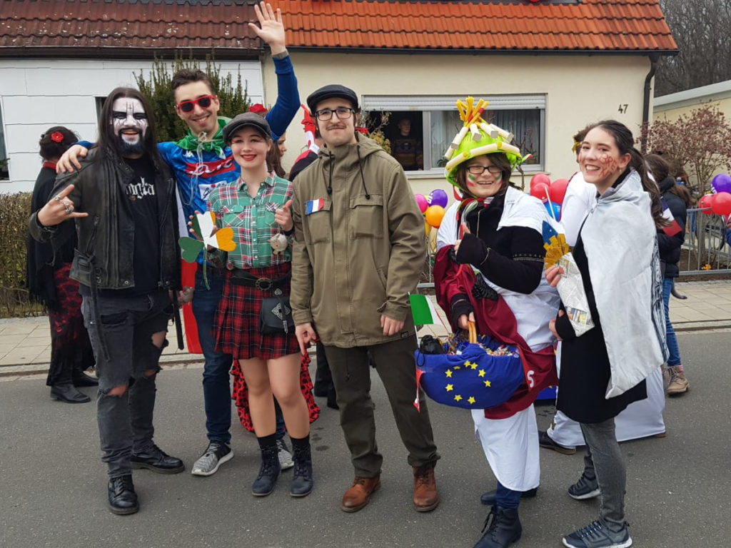 Beim Faschingsumzug Forchheim